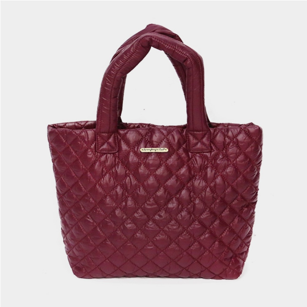 Large Berry Quilted Tote Bag ~Brand New~